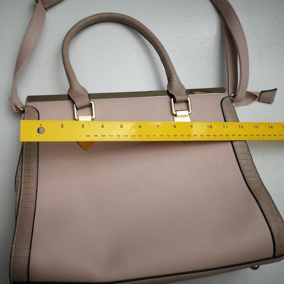 Call it Spring Dusty Rose Fully Lined Zipper Closure Vegan Leather Handbag - Picture 12 of 14